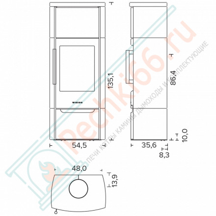 Печь Miro 6 в облицовке из талькохлорита (Wiking)