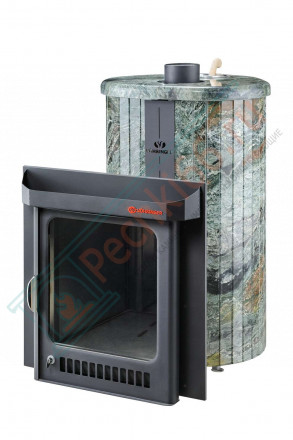 Дровяная банная печь Ферингер Малютка ПФ "Жадеит перенесённый рисунок" до 18 м³