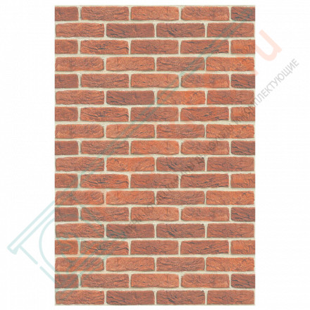 Плита ФАСПАН Красный (Терракот) №1002 Вертикаль 9 мм 1200х800мм (Везувий)