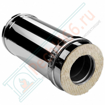 Сэндвич труба V50R с изол L=500 (AISI-321/0,8-AISI-304/0,5) d-115/215 (Вулкан-Cerablanket)