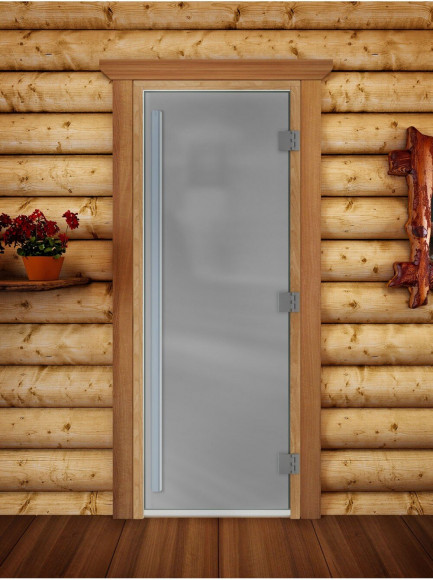 Дверь для бани и сауны Престиж сатин, 200х70 по коробке (DoorWood) в Нижнем Новгороде