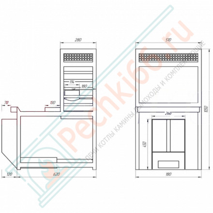 Печь для бани Емельяныч-2 Сeramic, под бак 60 л (Дионис)