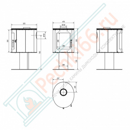 Печь-камин KOZA/ORBIT (Kratki)