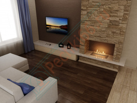 Биокамин автоматический 1600 RC INOX (Good Fire)