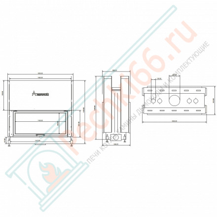 Каминная топка Flat W 120/60 (A.caminetti)