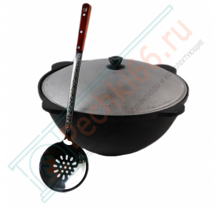 Узбекский чугунный казан круглое дно 10 л. (Наманган DAVR METALL)