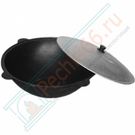 Узбекский чугунный казан круглое дно 12 л. (Наманган DAVR METALL)