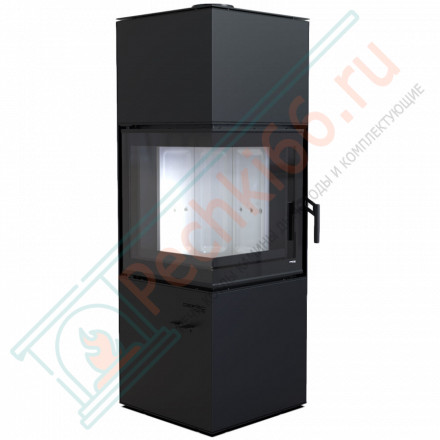 Печь-камин Quadroom, черная сталь (Defro-Home) 9,6кВт