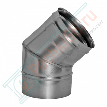 Отвод 45° без изол (НЕРЖ-321/0,8) d-180 (Дымок-Lux)