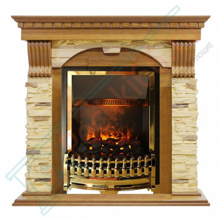 Электрокаминокомплект Dublin - Дуб / Сланец с очагом Atherton