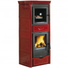 Печь-камин с духовкой Nicoletta Forno, цвет бордовый (La Nordica)