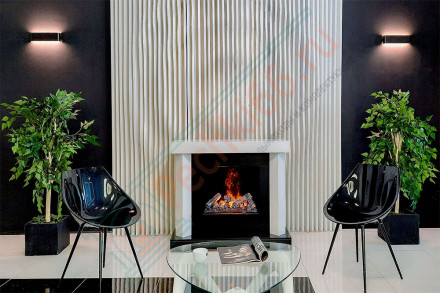 Электрический Каминокомплект Vancouver - Фактурный белый с очагом Symphony 26'' DF2608-INT