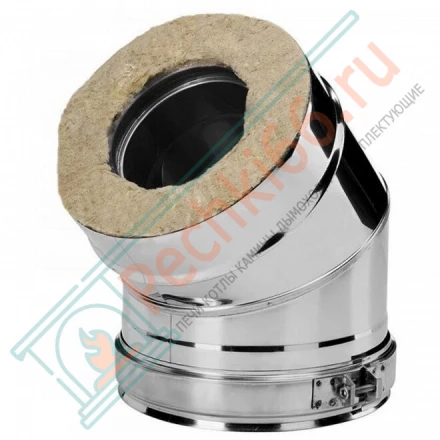 Отвод 45° V50R с изол (AISI-321/0,5-ОЦИНК-RAL/0,5) d-200/300 (Вулкан)