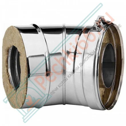 Отвод 45° V50R с изол (AISI-321/0,5-ОЦИНК-RAL/0,5) d-200/300 (Вулкан)