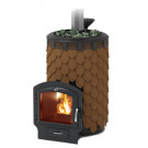 Печь для бани Альфа Панголина Лайт Inox ЧДБСЭ, ЗК, терракота (T.M.F) до 24 м3 Печь для бани Альфа Панголина Лайт Inox ЧДБСЭ, ЗК, терракота (T.M.F) до 24 м3