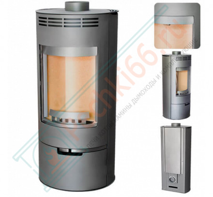 Печь-камин Andorra, Серебристый (Thorma) до 200 м3
