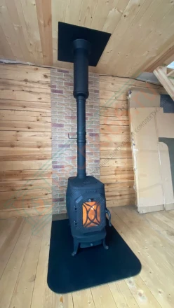 Чугунная печь Теплодар "Verona" под ключ (монтаж 08.2024)