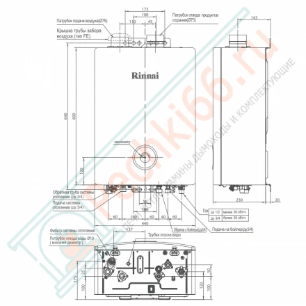 Настенный одноконтурный газовый котел BR-U36+WIFI на 34,9 кВт