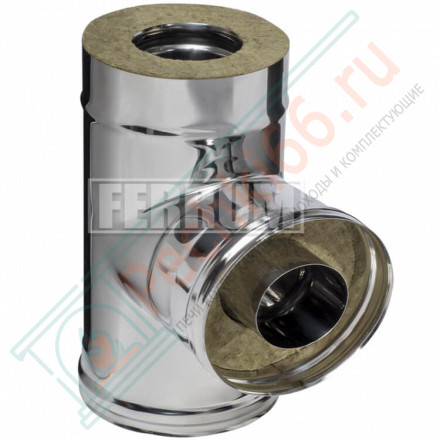 Сэндвич тройник 90° (НЕРЖ-430/0,8-НЕРЖ-430/0,5) d-250/350 (Ferrum HF)