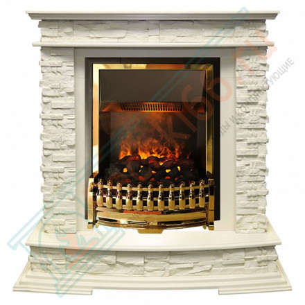 Каминокомплект Luzern - Слоновая кость с электрическим очагом Atherton
