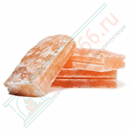 Кирпич из гималайской розовой соли 200x100x50 мм с натуральной стороной (с пазом)