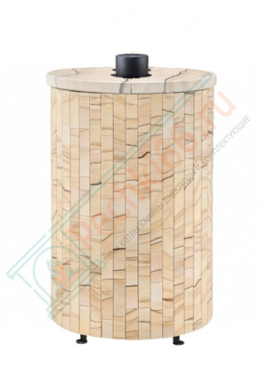 Дровяная банная печь Ферингер УЮТ-18 "Окаменевшее дерево перенесённый рисунок" до 18 м³