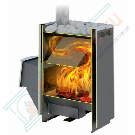 Печь для бани Сибирь-30 ЛКП Профи Панорама (2.0) с парообразователем (Теплодар)