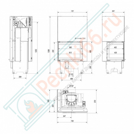 Стальная топка VNL/610/430 (Kratki)