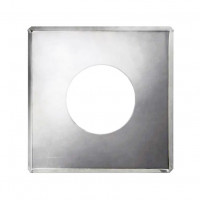 Фланец 600x600 на трубу с изол (НЕРЖ-430/0,5) d-130/210 (Дымок)