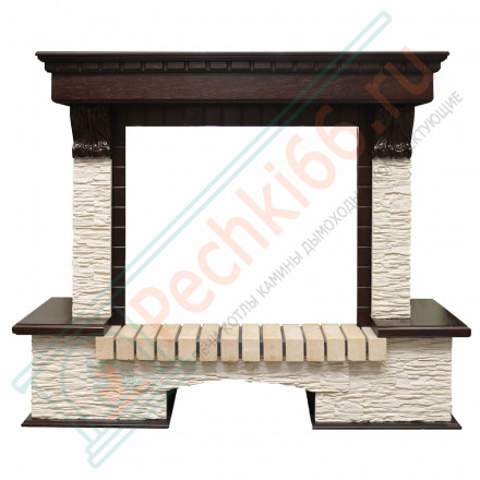 Портал Pierre Luxe угловой - Темный дуб / Сланец мелкий (Высота 1080мм)