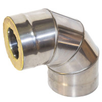 Сэндвич-отвод 90° (НЕРЖ-439/1,0-НЕРЖ-439/0,5) d-200/280 (УМК)