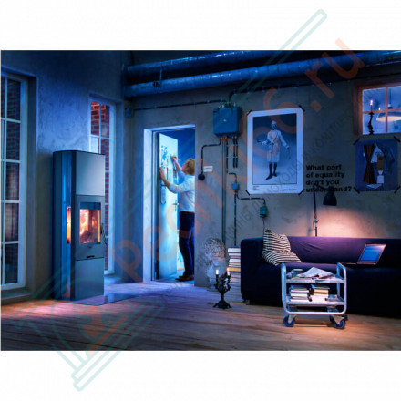 Печь-камин 35, с чугунной дверцей, цвет черный (Contura)