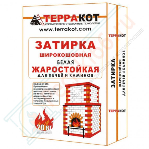 Затирка белая "Терракот", жаростойкая, 5 кг (Терракот) в Нижнем Новгороде