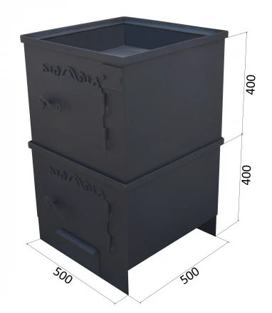 Печь для бани вертикальная мини, бак 100 л, до 18 м3