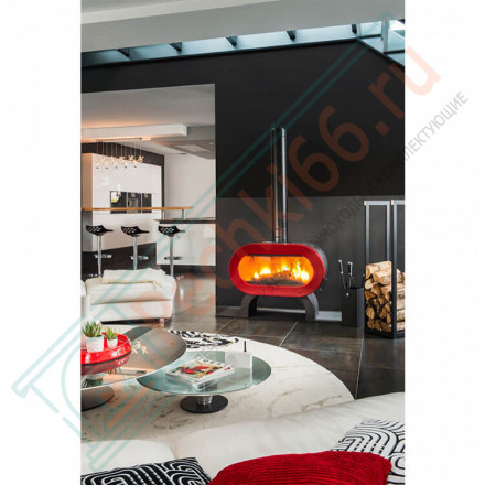 Печь-камин FIFTY SUR ARCHE красная эмаль (INVICTA)