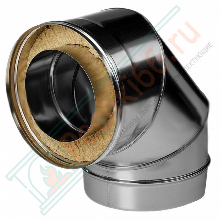 Отвод 90° с изол (НЕРЖ-321/0,8-НЕРЖ-439/0,5) d-180/260 (Дымок-Lux)